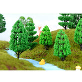 NUOBESTY 20pcs model scenery trees DIY Scenery Landscape green landscape tree The train tree diorama plastic tree plastic diorama trees tree figurines for projects decorations miniature